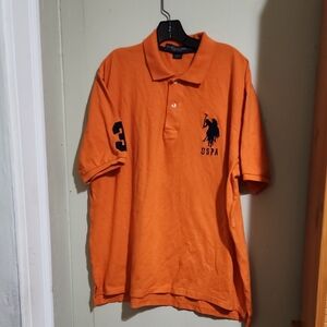 U.S. Polo Assn. Orange Polo Shirt Classic Design